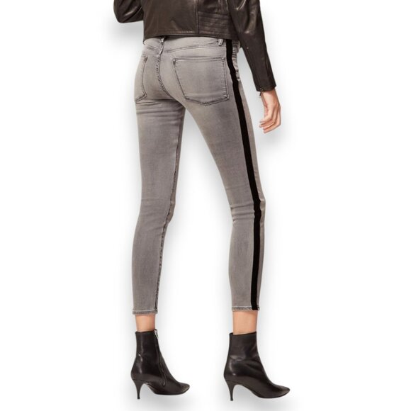 Frame Denim Denim - FRAME Grey Le High Skinny Velvet Tux Grimes Size 27 (28" Inseam)